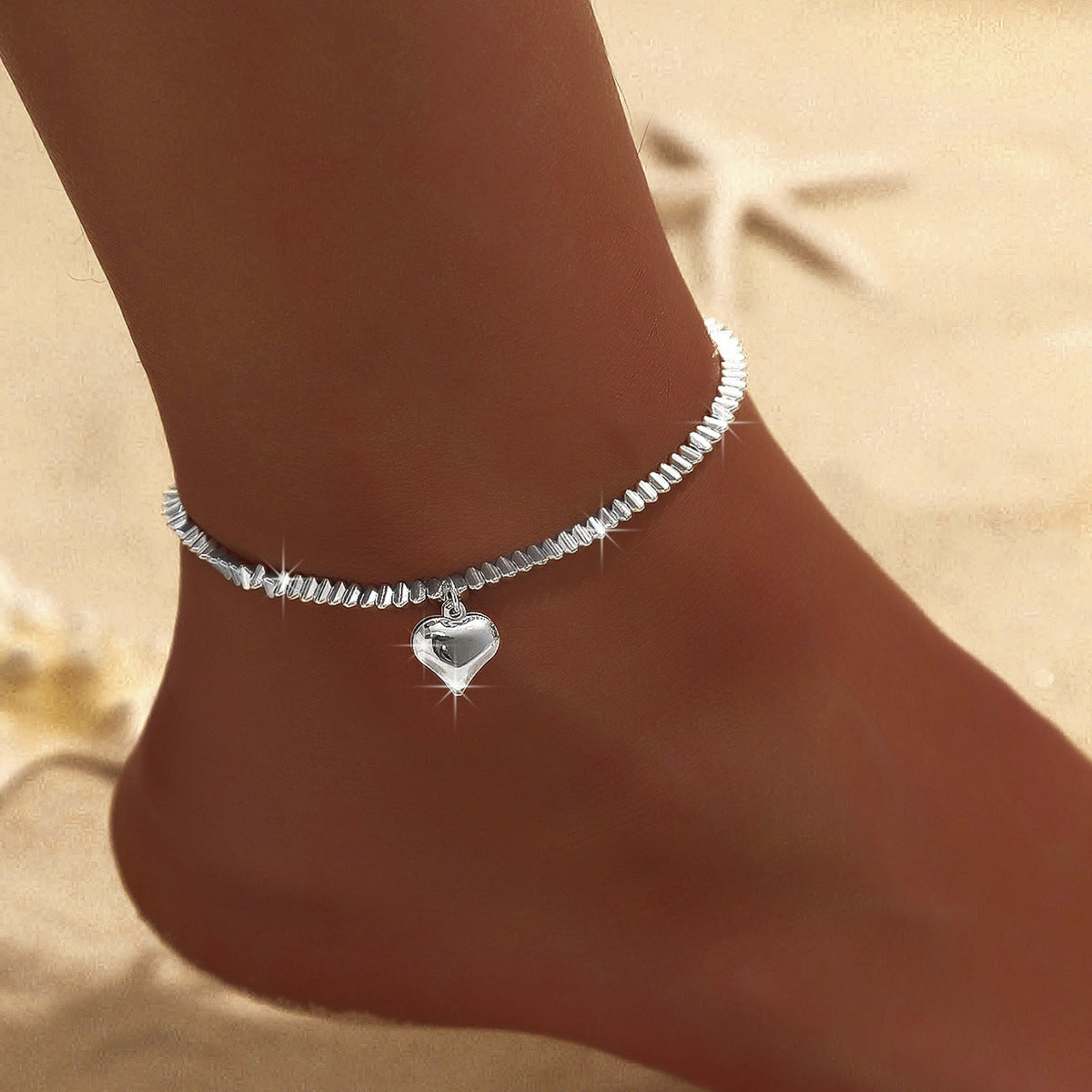 Female Fashion Cross Double-circle Anklet - Chic Angle
